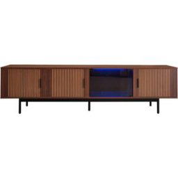 Urban Meuble Mueble de tv efecto madera de nogal con iluminación led