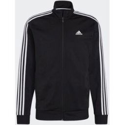 Adidas Sudadera de hombre Primegreen Essentials Warm-Up 3 bandas . Negro S