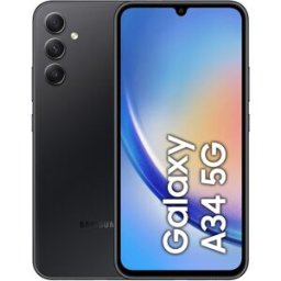 Samsung Galaxy A34 5G 6 GB + 128 GB móvil libre (Reacondicionado Grado A). Negro 128 GB + 6 GB RAM