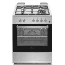 Candy Cocina compacta 59,8 cm, placa de gas 4 quemadores y horno - CGG655SI/E (Reacondicionado Grado B). Inox
