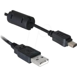DELOCK 82417 - Cable Camera USB-A male to Olympus 12 pin male 1 m
