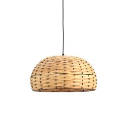 Lampara de Techo Artesanal Metal y Tiras de Bambu Alepri