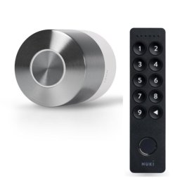 Nuki Cerradura Electrónica Smart Lock Pro WiFi Bluetooth Matter Motor Sin Escobillas + Keypad 2 Teclado para Puertas con Huella Dactilar