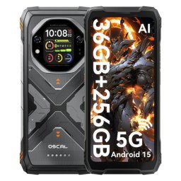 Oscal Tank 1 12GB 256GB 6.78" IPS 5G Dual SIM Bateria 20000mAh 55W IP69K Android Naranja