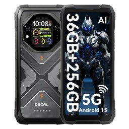 Oscal Tank 1 12GB 256GB 6.78" IPS 5G Dual SIM Batería 20000mAh IP69K NFC Android 13 Negro