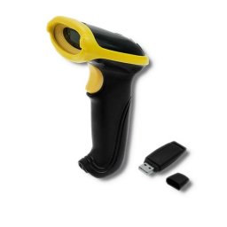 Lector código barras Qoltec 50862 láser 1D inalámbrico USB 60 cm