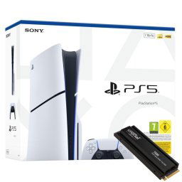 Sony PlayStation 5 Slim Chasis E + Crucial T500 1TB (SSD Ya instalado)