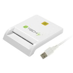 Lector de tarjetas inteligente Techly I-CARD CAM-USB2TY Blanco USB 2.0 1,5 m
