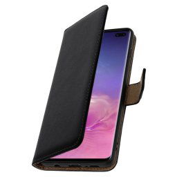 Avizar Funda Tipo Libro de Cuero Negro para Samsung Galaxy S10 Plus