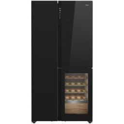 Teka Frigorífico americano Motor inverter, con vinoteca integrada - RLF 85950 GBK. Cristal negro