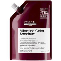 L'Oréal Professionnel Paris Vitamino Color Spectrum champú sin sulfatos, para cabello teñido, fija el color recarga 500 ml