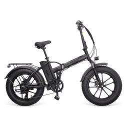 Youin Texas Black V3 Bicicleta Eléctrica Urbana Todoterreno Ruedas Fat 20" Plegable Negro