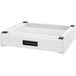 ML-Design Cajón extraíble intermedio para lavadora y secadora blanco