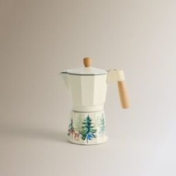 El Corte Inglés Cafetera de aluminio Papá Noel Navidad. Verde