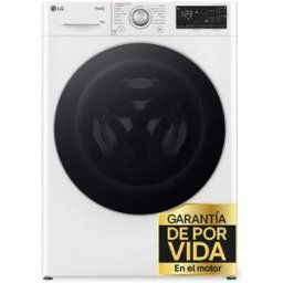 LG Lavadora 9 kg / 1400 rpm, inteligente AI Direct Drive. Vapor, Autodosificación - F4WR5509A1W. Blanco