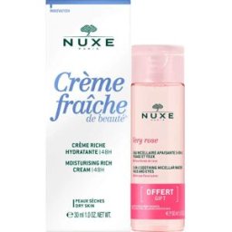Nuxe Crème Fraîche de Beauté Crema Rica 30ml + Very Rose Agua Micelar 3 en 1 50ml