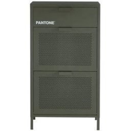 Pantone Mueble zapatero metal oliva oscuro 55 cm