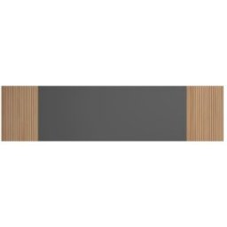 Herdasa Cabecero para cama de 150cm grafito-efecto vallado roble 67x240x3 cm