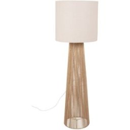 Maisons du Monde Lámpara pie de papel con pantalla de poliéster reciclado beige Alt. 141