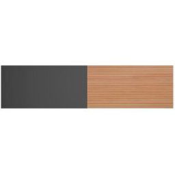Herdasa Cabecero para cama de 150cm grafito-efecto vallado roble 67x240x3 cm