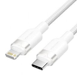 Cable USB Tipo-C a Lightning Vention LALWH 27W 2m Blanco