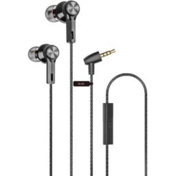 Auriculares Qubo EB-100 con cable Jack 3,5 mm, micrófono integrado y diseño intrauditivo gris