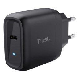 Cargador Trust Maxo GaN USB-C 45 W con cable 2 m negro