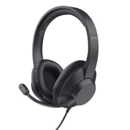 Auriculares Trust Ayda Max con cable USB-C y USB-A para oficina y llamadas negros