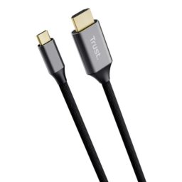 Cambiador de género Trust Calyx 25630 USB-C a HDMI 2 m 4K Negro Plata