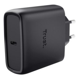 Cargador Trust Maxo GaN USB-C 65 W cable 2 m carga rápida negro