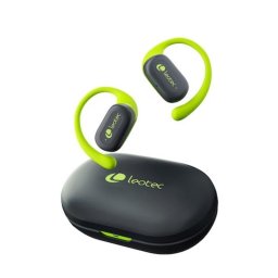 Auriculares Leotec Zenit Sport inalámbricos Bluetooth con cancelación de ruido y micro, IPX5, Open-ear, gris