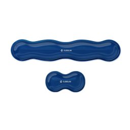 Reposamuñecas Subblim SUBMP-04E060 Crystal Flex Azul Gel Teclado y Ratón Ergonómico