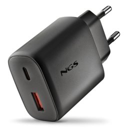 Cargador NGS ERA 45W Black GaN USB-C USB-A Carga Rápida Universal