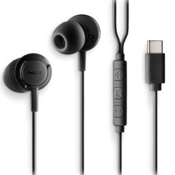 Auriculares NGS Cross Step con cable USB-C para llamadas y multimedia, micrófono y control de volumen, negros