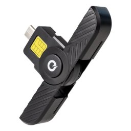 Lector de tarjeta inteligente TooQ TQR-3011B USB-C compacto Plug & Play