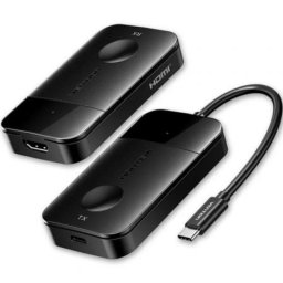 Adaptador de vídeo inalámbrico Vention ADOBB USB-C HDMI 4K 60W Negro