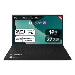 Portátil LG Gram 15Z80T 15,6" AMD Ryzen AI 5 340 16GB 512GB SSD Copilot+PC Negro Win 11