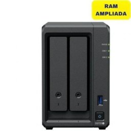 Disco Duro NAS Interno Synology DS725+ 2 Bahías SATA 16GB DDR4 con 2.5GbE Ryzen R1600 Expansible