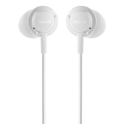 Auriculares NGS Cross Drift con cable Jack 3.5mm para llamadas y música con control en línea blancos