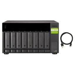 Carcasa de almacenamiento QNAP TL-D800C 8 bahías USB 3.2 Gen2 Hot-Swap SATA 6Gb/s Negra/Gris
