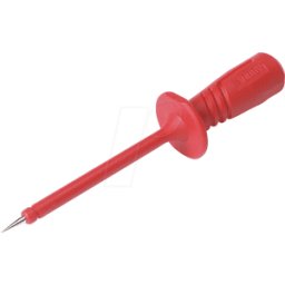 HIRSCHMANN TEST & MEASUREMENT PRUEF 2600 C2 RT - Sonda de prueba, 4 mm, 1000 V CAT II 1 A, roja, con fusible