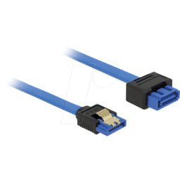 DELOCK 84972 - Conector recto SATA 6 Gb/s > conector SATA, recto 30 cm azul