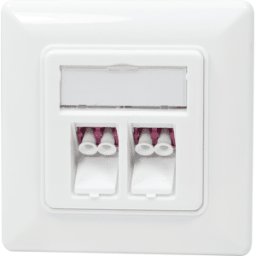 LOGILINK NK4024 - Caja de pared modular para fibra de vidrio con conector LC-duple