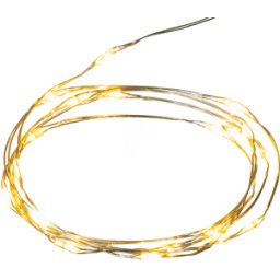 GOOBAY GB 66736 - Guirnalda de luces, 20 LED, cable de plata, funcionamiento con b