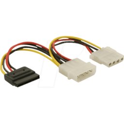 DELOCK AK 3197 - Adaptador de corriente S-ATA recto, +5,25