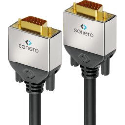 SONERO SON VC000-075 - Cable de monitor VGA con conector VGA de 15 patillas, 1080p, 7,5