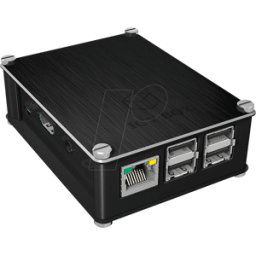 ICYBOX RPI CASE ALU 102 - Carcasa para RASPBERRY PI 3, aluminio, negro