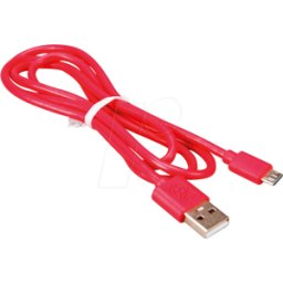 RPI USB-B/A 1 RD - Raspberry Pi - Micro USB (m) a USB Tipo A (m), 100cm, rojo