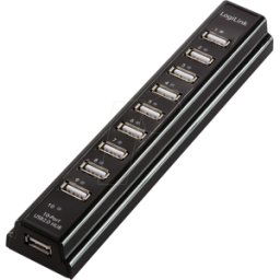 LOGILINK UA0096 - Hub USB 2.0 Logilink de 10 puertos con fuente de alimentaci&oacu