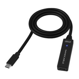 CABLE USB-C 3.2 AMPLIFICADO MACHO a HEMBRA 5m